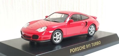 1/64 Kyosho PORSCHE 911 TURBO 996 ROJO modelo de coche fundido a presión Foto 1 de 3