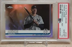Topps Chrome 2019 AARON Richter rifrattore variazione mazza sulla spalla PSA 10 - Foto 1 di 4