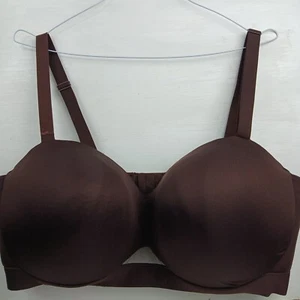Lane Bryant Cacique Comfort Bliss Strapless Underwire Boned Brown Bra 46DDD - Picture 1 of 13