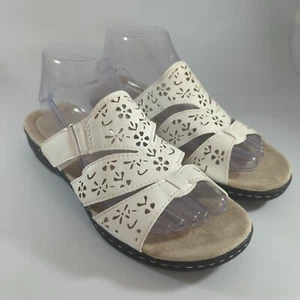 Croft & Barrow Faris white floral cut-out sandals size 7.5 - Picture 1 of 12