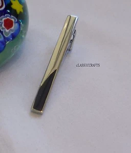 NEW Simple men silvered brass tie bar tie clip business wear size:60mm X 6mm - Picture 1 of 4