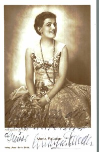 Maria Paudler Original Signature On Ross Card No. 8083