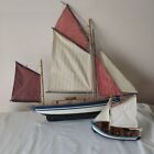 Vintage Wooden Wall Hanging Sail Boat Ship One Size Wide 27Ins X Height 25Ins