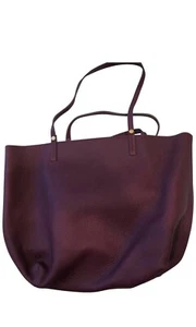 GiGi New York Leather Taylor Tote Maroon - Picture 1 of 5