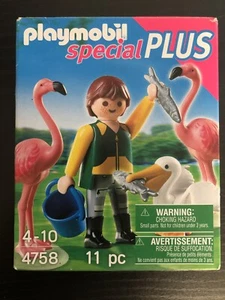 Playmobil Special Plus Zookeeper Birds Flamingos Pelican Fish #4758 NEW SEALED - Picture 1 of 10