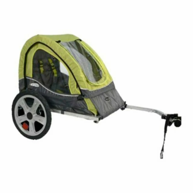 InSTEP Single Seat Bike Trailer for Kids - Green/Gray