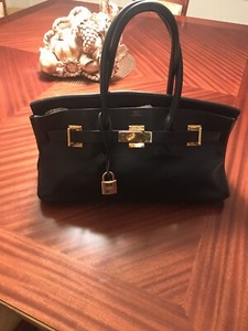 birkin style leather handbolsa