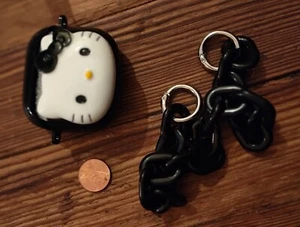 Cute Hello Kitty Airpod Wireless Earbuds Case - Black - NEW - Photo 1 sur 1
