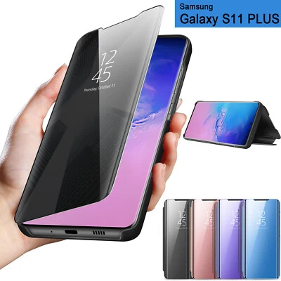 Mirror Flip Case Smart Stand Cover for Samsung S21+ Note 20 Ultra S8 S9 S10 S20 - Image 1 of 4