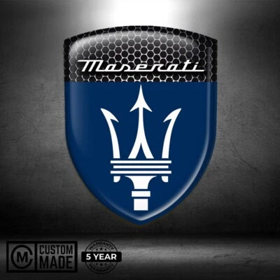 Pegatina Maserati | Calcomanía insignia guardabarros | Logotipo lateral maletero parachoques portátil etc. Foto 1 de 4