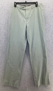 Michael Kors Men's Chinos Size 32x32 Solid Sage Green 100% Cotton Pants - Picture 1 of 7