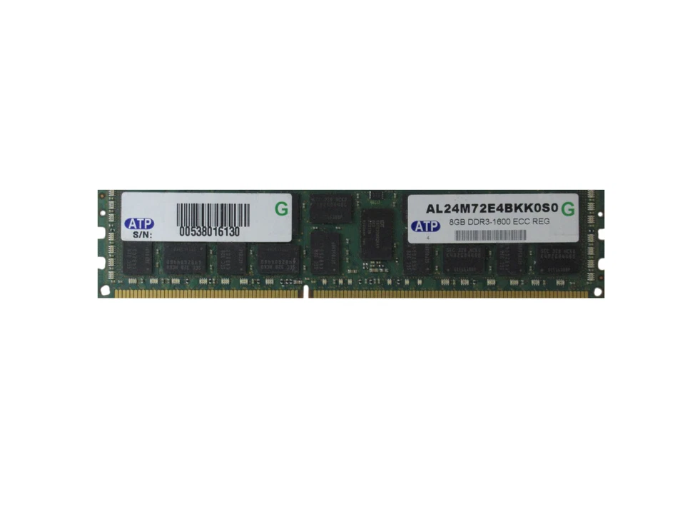 ATP 8 GB DDR3-1600 PC3-12800R (DDR3-1600) AL24M72E4BKK0S0 CL11 1,5 V Ram per ser - Immagine 1 di 1