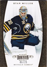 2012-13 PANINI DOMINION RYAN MILLER 6/25 GOLD PARALLEL #14
