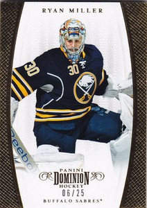 2012-13 PANINI DOMINION RYAN MILLER 6/25 GOLD PARALLEL #14