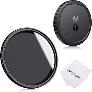 K&F Concept Variable ND2-ND400 Neutral Density Filter Cleaning Cloth+ Filter Cap - Picture 1 of 40