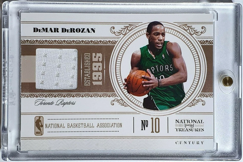2011 National Treasures DeMar DeRozan #НАШИВКА /99 Игровой Ношенный Джерсет - Редкий - Изображение 1 из 3