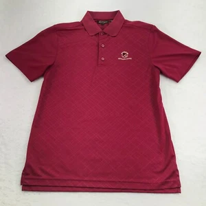 Monterey Club Polo Shirt Mens Medium Red Bermuda Dunes Performance Golf Stretch - Picture 1 of 6