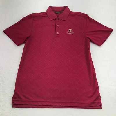 Monterey Club Polo 衫男式中号红色百慕大沙丘性能高尔夫弹力 — 第 1/4 张图片