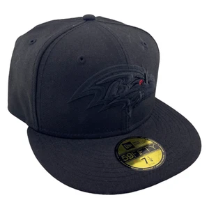 Cappello aderente New Era Baltimore Ravens logo annerito tutto nero/grigio UV 59Fifty - Foto 1 di 7