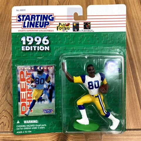 DEADSTOCK Starting Lineup 1996 Isaac Bruce St. Louis Rams Action Figure Cover