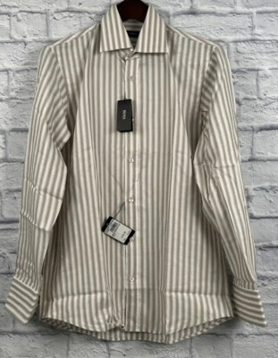 NWT Hugo Boss Men's Long Sleeve Button Front Shirt 15-32/33 Striped - Image 1 of 4