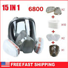 Full Face Gas Mask Painting Spraying Respirator for 6800 Facepiece w/Filters Set