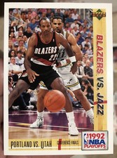 1991-92 Upper Deck Clyde Drexler Blazers Vs Jazz International Italian  #171 HOF