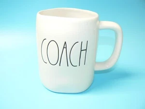 "COACH" großer Kaffeebecher Tasse Rae Dunn Artisan Collection Elfenbein 20 Unzen EUC - Bild 1 von 4