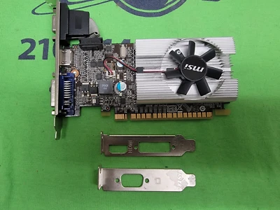 MSI NVIDIA GeForce 210 (N210-MD1G/D3) 1GB GDDR3 SDRAM PCIe w/Low Profile Bracket - Image 1 of 3