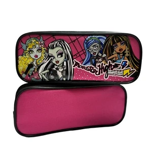 Monster High Pencil Case Pencil Pouch (Black & Pink) - Picture 1 of 5