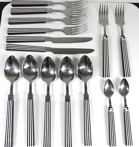 Cubiertos raros Villeroy & Boch rayas blancas y negras 15 cubiertos - Imagen 1 de 8
