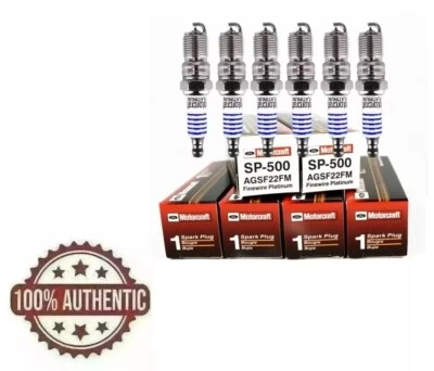 Bujía Motorcraft Platinum genuina 6 piezas para Ford Explorer Ranger Taurus V6 Foto 1 de 2
