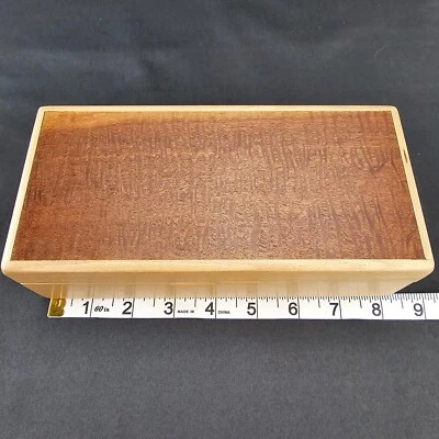 Glarner Design by Chris Kamm Keepsake/Trinket Box Sapele Pommele Wood Inlay - Image 1 of 4