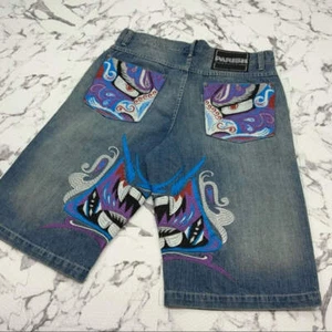 Men's Parish Mid Blue | Purple Dragon Denim Shorts NWT - Picture 1 of 6