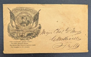Guerra Civil de Estados Unidos Cubierta Patriótica del Estado Confederado, Davis enviado a Charles Demorse, - Imagen 1 de 2