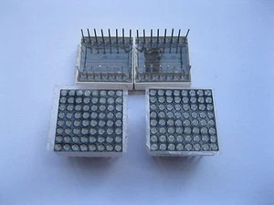 8 pcs Dot Matrix LED Display 1.9 mm 8x8 Red Common Cathode 20x20mm 16pin New - Picture 1 of 3
