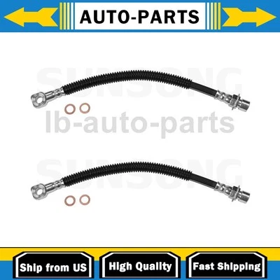 Front Brake Hose Line Sunsong 2PCS For Chevrolet S10 2.5L RWD 1991-1993 - Image 1 of 4