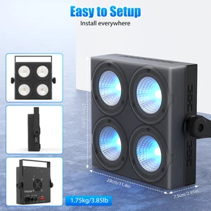 4Head RGBW+RGB LED Bar Light Sound Activation DMX512 Control for Party Stage DJ - Picture 1 of 12