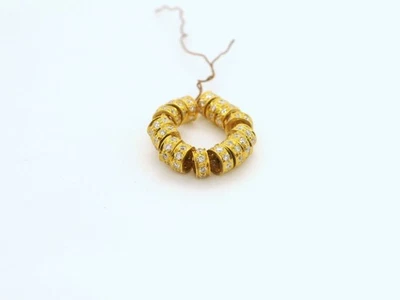 4毫米18k黄金钻石永恒圆形轮珠寻找间隔铺  — 第 1/4 张图片