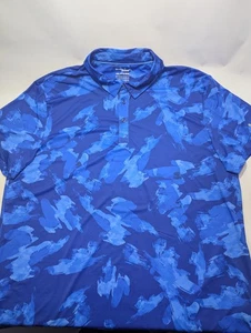 Birdie Bound Polo Golf Shirt Men's 3XL Blue Geometric Performance - Picture 1 of 7