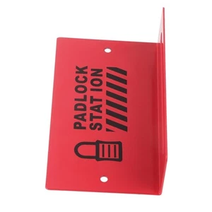 `Safety Padlock Rack Management Station Alloy Steel Wall Mounted Red For 5‑ - Picture 1 of 12