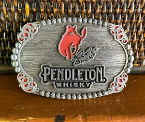 MONTANA SILVERSMITHS "Let's Buck" Western Pendleton Whisky Belt Buckle - Picture 1 of 6