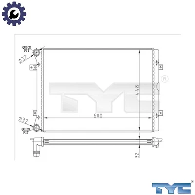 RADIATOR ENGINE COOLING 737-0067-R FOR VW SEAT FORD BRT/BVH 2.0L BTB/ASZ 1.9L - Image 1 of 4