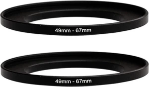 (2 Stück) 49-67 mm Step Up Ring Adapter, 49 mm auf 67 mm Filterring, 49 mm - Bild 1 von 2