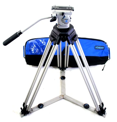 VINTEN VISION 3 PRO PAN BAR PLATE KNOB GRSP DA 75mm TRIPOD BAG MINTSERVICED 22Lb - Image 1 of 4