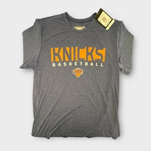 NWT~ NBA sz L Men's Short Sleeve New York Knicks Basketball Tee Quick Dry 8-97 - Picture 1 of 2