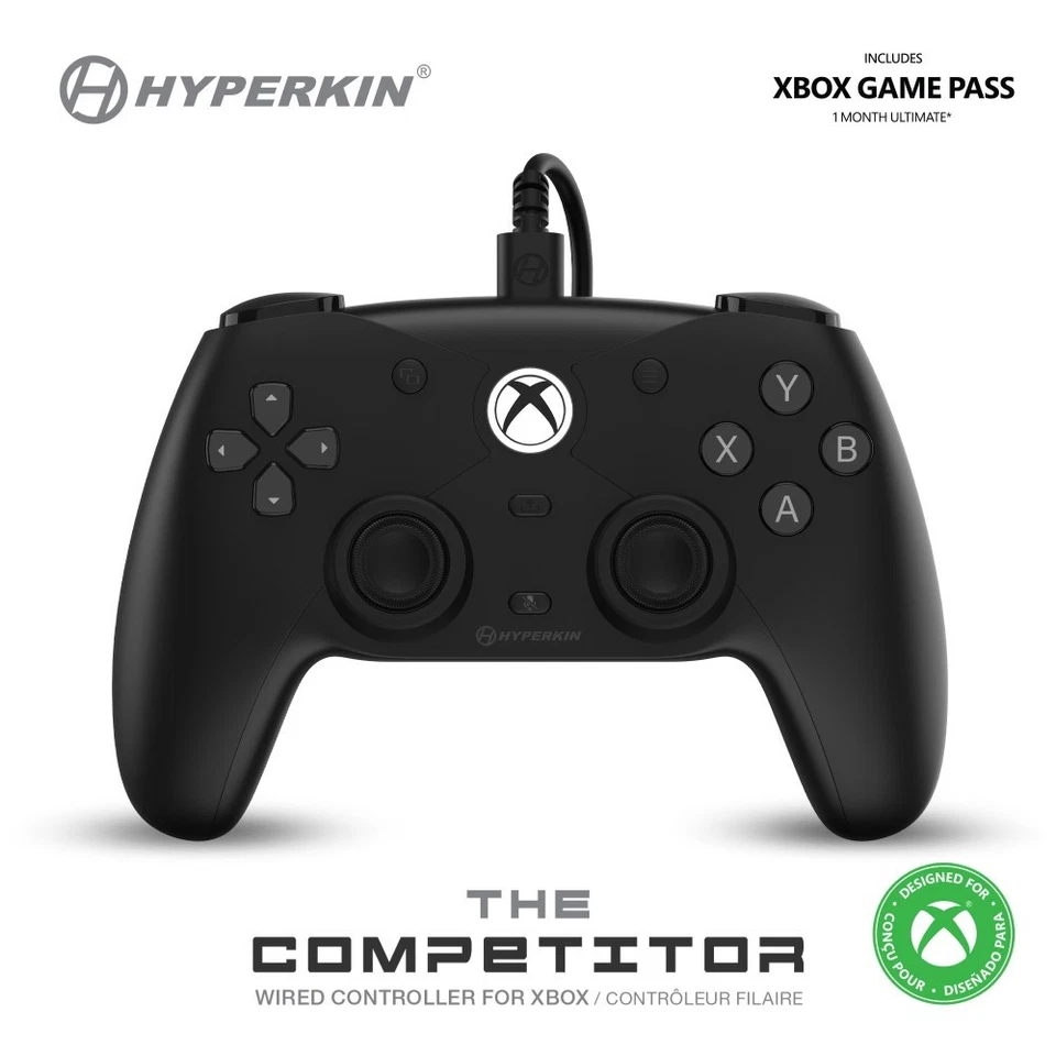 Hyperkin Competitor Official Wired Controller Blk for Xbox One,Series S/X,PC - Image 1 of 4