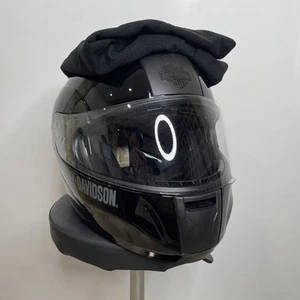 Harley Davidson HD-M1V Large L Modular Sun Shield Helmet Gloss Black Dust Bag - Picture 1 of 22