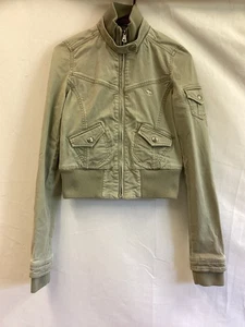 Abercrombie & Fitch Jacke Damen Medium Utility Military Moto Stretch Taschen - Bild 1 von 11