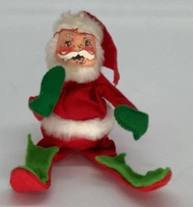 Muñecas Annalee Mobilitee de colección 1971 EE. UU. Posable Santa Claus MCM vacaciones de Navidad  - Imagen 1 de 14
